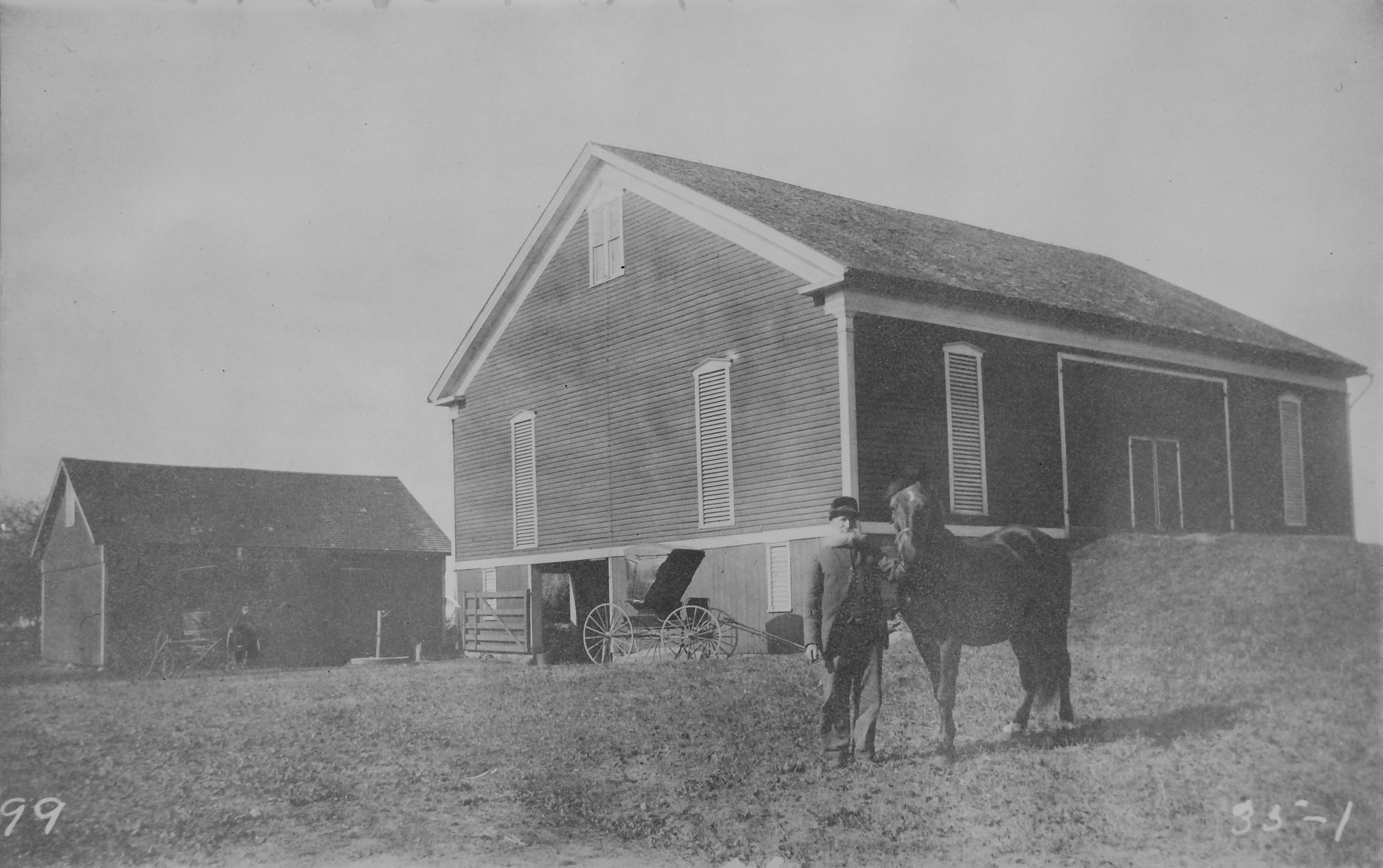 Mr. John T. Huston and the Huston Barn